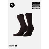 Mısırlı Unisex Organik Pamuk Özel Sıkılaştırıcı Teknolojiyle Uçuş ve Pilot Soket Çorap Kahverengi - 43 - 46