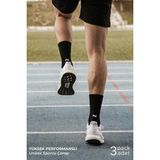 Mısırlı Unisex Pamuklu Spor Çorap, 3'lü Siyah - 36 - 40