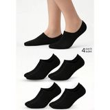 Mısırlı Unisex Pamuklu Süper Fit 4 Çift Sneaker Çorap Siyah