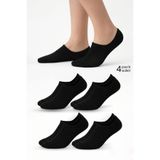 Mısırlı Unisex Pamuklu Süper Fit 4 Çift Sneaker Çorap Siyah