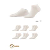 Mısırlı Unisex Yün & Lyocell By Tencel Karışımlı 6 Çift Patik Çorap Ekru