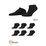 Mısırlı Unisex YÜN & LYOCELL by Tencel Karışımlı 6 Çift Patik Çorap Siyah