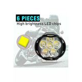 Mısırlıgrup 2 Adet Led Motosiklet Sis Far Montaj Sis Drl Lamba Scooter Motosiklet Için (Çakar & Sabit Mod)