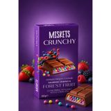 Miskets Renkli Çıtır Pirinç Patlaklı Orman Meyveli Tablet Çikolata 180 gr