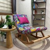 Miskin Sallanan Sandalye, Diego, Ahşap, Naturel Ayak