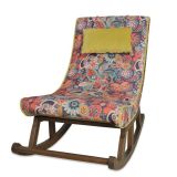 Miskin Sallanan Sandalye, Retro, Ahşap, Ceviz Ayak
