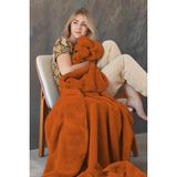 Mislina Deluxe Wellsoft Battaniye Kiremit Çift Kişilik 200 x 220 cm - 200 x 220 cm
