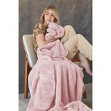 Mislina Deluxe Wellsoft Battaniye Pudra Çift Kişilik 200 x 220 cm - 200 x 220 cm