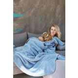Mislina Deluxe Wellsoft Tv Battaniyesi - 4 Mevsim Peluş Polar Battaniye İndigo Mavi 100X150 Cm