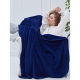 Mislina Deluxe Wellsoft Tv Battaniyesi Lacivert Tek Kişilik Battaniye 150X200 Cm