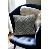 Mislina Home Bohem Dekoratif Yastık Kılıfı Kırlent Kılıfı 43x43 Cm Gri