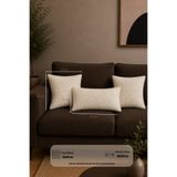 Mislina Home Bohem Dekoratif Yastık Ve Kırlent Kılıfı 45X45 Cm Krem Düz
