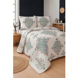 Mislina Home Canary Tek Kişilik Kapitone Dolgulu Pike 4 Mevsim Baklava Dsn |Yastık Kılıfı Hediye| 160x230cm