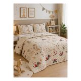 Mislina Home Çift Kişilik Kapitone Dolgulu Safari Desen Pike 4 Mevsim |2 Adet Yastık Kılıfı Dahil| 200x230cm