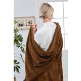 Mislina Home Deluxe Wellsoft Battaniye Kahverengi Çift Kişilik 200x220 cm