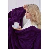 Mislina Home Deluxe Wellsoft Battaniye Mor Çift Kişilik 200x220 cm