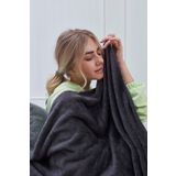 Mislina Home Deluxe Wellsoft Tv Battaniyesi - 4 Mevsim Peluş Polar Battaniye Antrasit 100x150 Cm