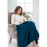 Mislina Home Deluxe Wellsoft Tv Battaniyesi - 4 Mevsim Peluş Polar Battaniye Petrol Mavisi 100x150 Cm