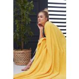 Mislina Home Deluxe Wellsoft Tv Battaniyesi Sarı Tek Kişilik Battaniye 150x200 Cm
