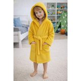 Mislina Home Luna Soft Kız / Erkek Çocuk Kapşonlu Pamuklu Bornoz Peluş Sabahlık |5/6 Yaş Civciv Sarısı - 5 - 6 Yaş - Koyu Sarı