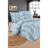 Mislina Home Mykonos Çift Kişilik Kapitone Dolgulu Pike 4 Mevsim Baklava Dsn |Yastık Kılıfı Hediye| 200x230cm
