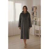 Mislina Home Serona Wellsoft Peluş Kapüşonlu Uzun Panço Yumuşak Dokulu Giyilebilir Tv Battaniyesi | Antrasit S/m - 50 x 110 cm