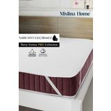 Mislina Home Terry Pamuklu Sıvı Su Geçirmez Köşe Lastikli Ped Tek Çift Kişilik Çocuk Yatak Koruyucu Sessiz Alez