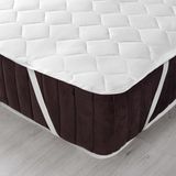 Mislina Kapitone Microfiber Köşe Lastikli Ped Sıvı Su Geçirmez Tek Kişilik Çift Kişilik Yatak Koruyucu Alez - Beyaz - 120 x 200 cm