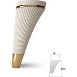 Misline Sementa Berjer, Koltuk, Kanepe ve Çekyat Ayağı 15 cm 4'lü Aytaşı Rengi - Krem