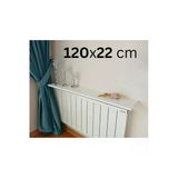 Mismuka %100 Mdf Petek Üstü Raf, Dresuar, Montajsız Kalorifer Üstü Raf, Tak-Çıkar, Beyaz Renk, 120X22 Cm
