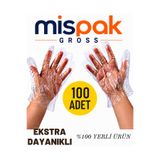 mispak Şeffaf Eldiven 100 adet ( 1 paket )