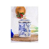 Miss Betty Blue Life 15 cm Emaye Kavanoz - 1000 ml - Beyaz