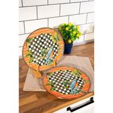 Miss Betty Paradıse Emaye 2'li Sunum Tabak 30CM - YOK - Renkli