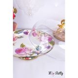 Miss Betty Rose Deluxe 30 cm Ayaklı Kek Fanusu - Mavi