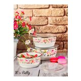 Miss Betty Rose Deluxe 3'Lü Emaye Saklama Kabı 14-16-18 Cm