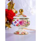 Miss Betty Rose Deluxe Ayaklı 18 cm Emaye Şekerlik - 1100 ml - Beyaz