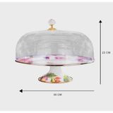 Miss Betty Rose Deluxe Emaye Ayaklı 30 cm Kek Fanusu 16895-07