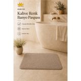 Miss Clean ( 1 Adet ) 40*60 CM Toprak Renk Banyo Paspası Kaymaz Tabanlı Su Emici Yapı Kare