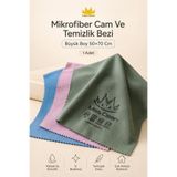Miss Clean ( 1 Adet ) Mikrofiber Cam Ve Temizlik Bezi Büyük Boy 50*70 Cm