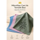 Miss Clean ( 1 Adet ) Mikrofiber Cam Ve Temizlik Bezi Büyük Boy 50*70 Cm