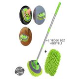 Miss Clean ( +1 YEDEK BEZ HEDİYELİ ) Çok Fonksiyonlu Mikrofiber Araba Yıkama Fırçası Teleskopik Uzun Saplı