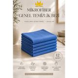 Miss Clean ( 12 Adet ) Mikrofiber Genel Temizlik Bezi 40*40 Cm Kurulama Gerektirmez