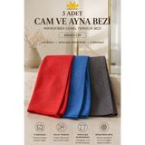 Miss Clean ( 3 ADET ) Cam Ve Ayna Bezi Mikrofiber Genel Temizlik Bezi Çok Renkli Kurulama Gerektirmez 40*60 Cm