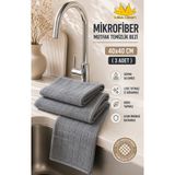 Miss Clean ( 3 Adet ) Mikrofiber Mutfak Temizlik Bezi 40*40 Cm Leke Tutmaz Koku Yapmaz