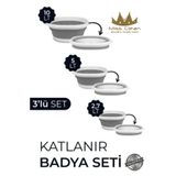 Miss Clean 3'lü Set Katlanır Leğen Seti Farklı Boy Yer Tutmaz Fonksiyonel Kova ( 2.7 Litre, 5 Litre,10 Litre )