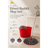 Miss Clean Döner Başlıklı Mop Seti Yüksek Su Kapasiteli 17 Litre 110 cm Uzunlukta Dayanıklı Mikrofiber