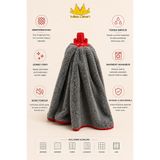 Miss Clean Mega Boy Gri Renk Mikrofiber Paspas Mop Yedek Ucu Çizmez ve Ses Yapmaz Özel Doku