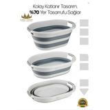Miss Clean MEGA BOY Katlanabilir Çamaşır Sepeti (MEGA 38'LT) Silikon Akordiyon