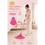 Miss Clean Mikrofiber Yedek Mop Ucu Pembe Renk 55*70 Cm