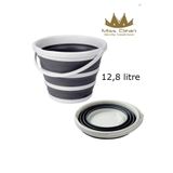 Miss Clean Pratik Katlanabilir Akordiyon Kovası 12,8 Lt Katlanır Silikon Su Kovası Banyo Temizlik Kovası